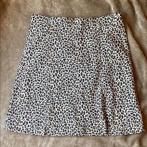 Topshop Leopard Print  A-Line Mini Skirt for